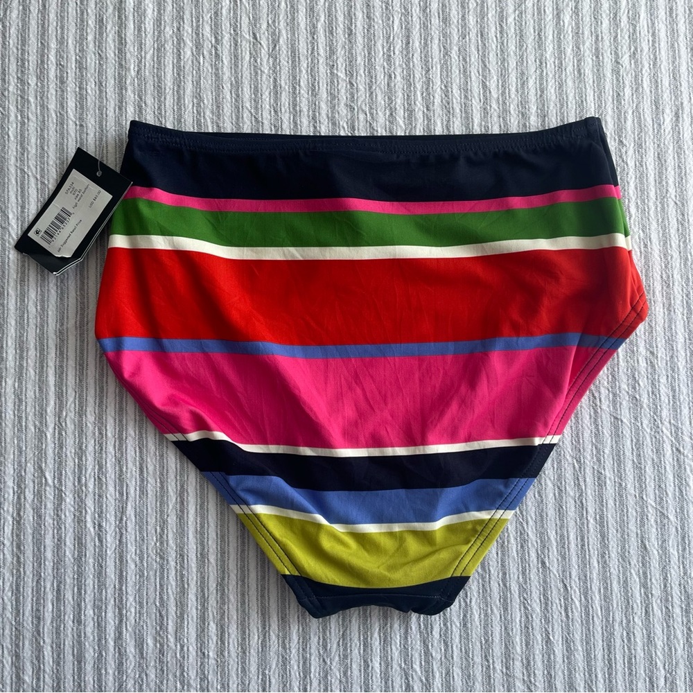 Kate Spade New York Multi-Stripe High Waist Bikini Bottom Size XS NWT NEW Summer - Picture 3 of 7